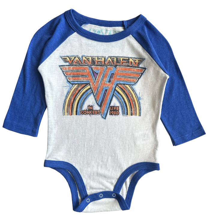 ROWDY SPROUT: VAN HALEN 1980 IN CONCERT RAGLAN ONESIE
