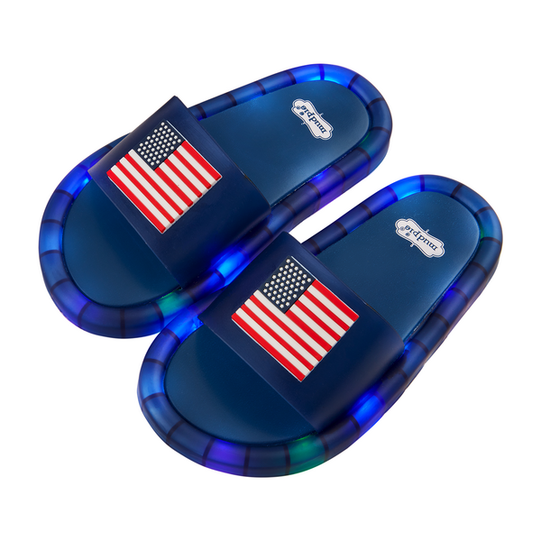 MUD PIE: LIGHT UP TODDLER SANDALS - AMERICAN FLAG