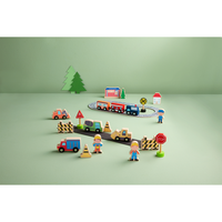 MUD PIE: WOOD TRAIN TOY SET (10-PIECE)