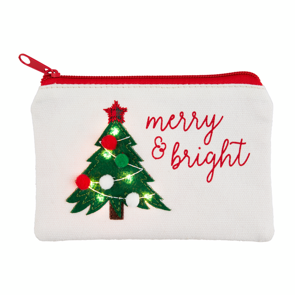 MUD PIE: CHRISTMAS LIGHT-UP POUCHES