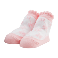 MUD PIE: STRIPE BOW RATTLE TOE SOCK SET