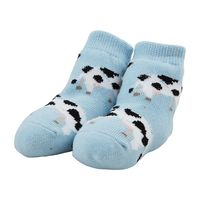 MUD PIE: COW FARM RATTLE TOE SOCK SET