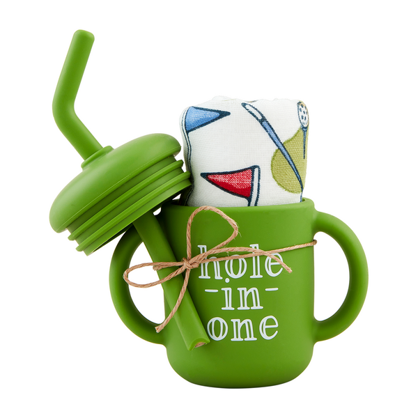 MUD PIE: HOLE IN ONE GOLF BIB AND CUP SET