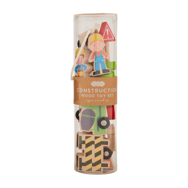 MUD PIE: WOOD CONSTRUCTION TOY SET (12-PIECE)