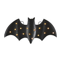 MUD PIE: LED LIGHT-UP TIN BAT DECOR