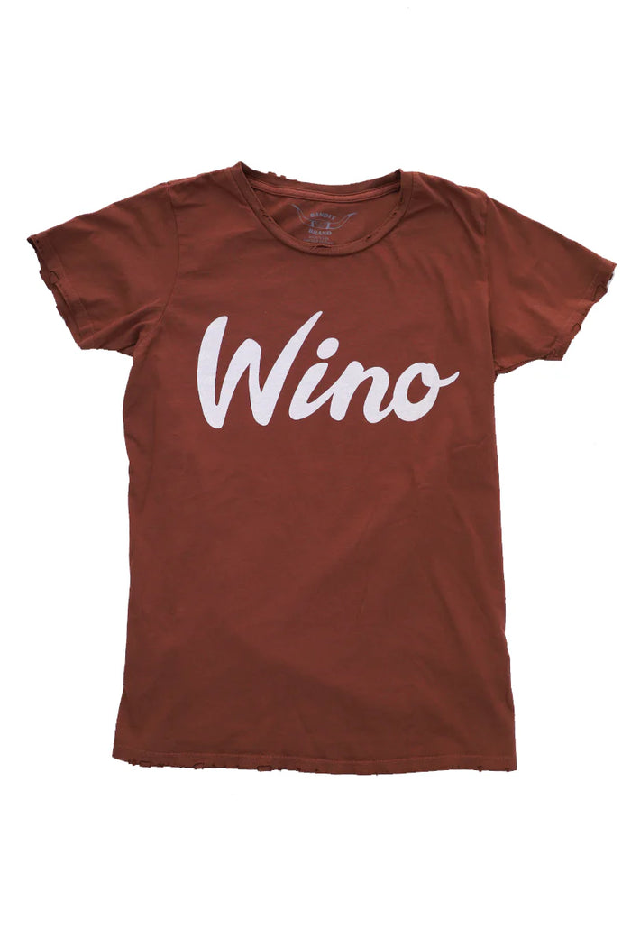 BANDIT BRAND: WINO TEE - RUST/WHITE