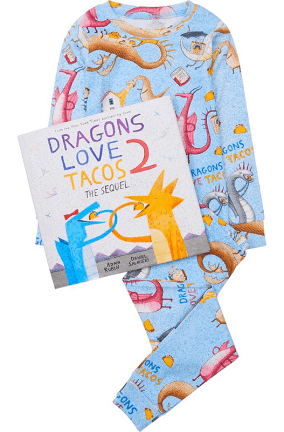 BOOKS TO BED: DRAGONS LOVE TACOS 2 PJ & BOOK SET