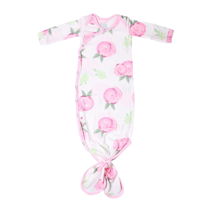 COPPER PEARL: GRACE NEWBORN KNOTTED GOWN