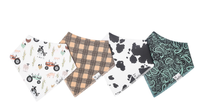 COPPER PEARL: JO BANDANA BIBS (4-PACK)