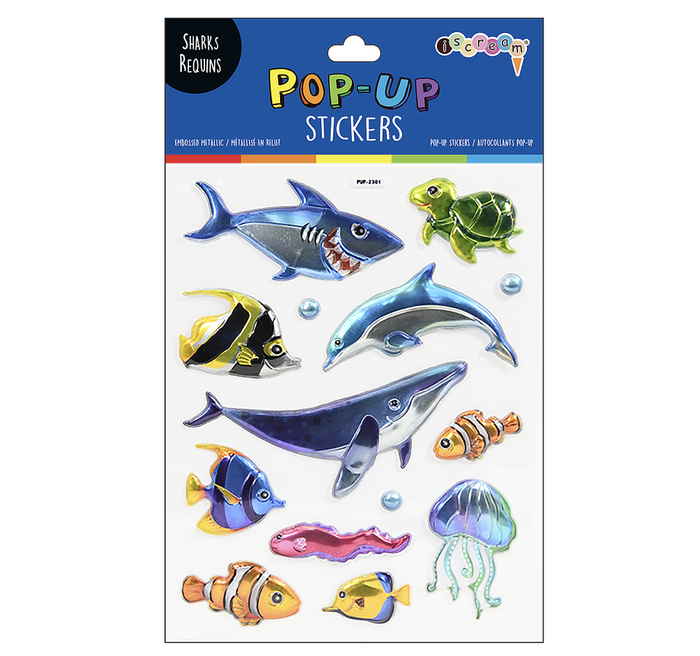 ISCREAM: SHARKS POP-UP STICKERS