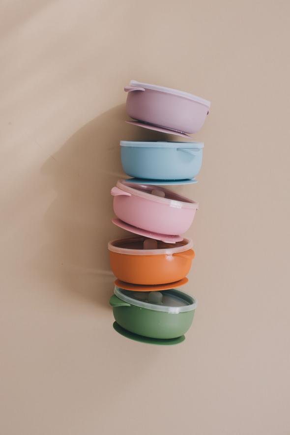 BABY BAR & CO: SILICONE SUCTION BOWL WITH LID
