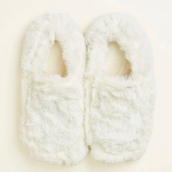 WARMIES: CREAM SLIPPERS