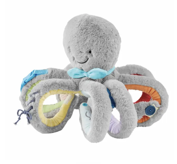 MUD PIE: GREY OCTIVITY PAL INTERACTIVE PLUSH TOY