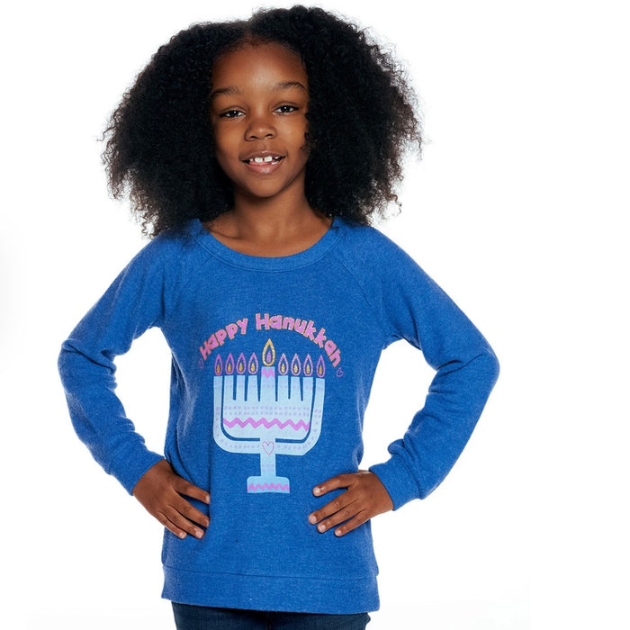 CHASER: HAPPY HANUKKAH BLUE PULLOVER