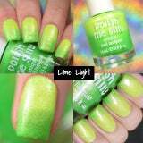 POLISH ME SILLY: LIME LIGHT - HOT AND COLD COLOR COLOR CHANGING NAIL POLISH