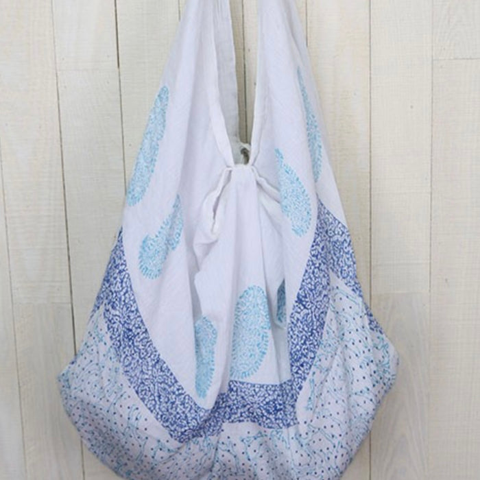 LOVESTITCH: PAISLEY BLOCK PRINT HAMMOCK BAG