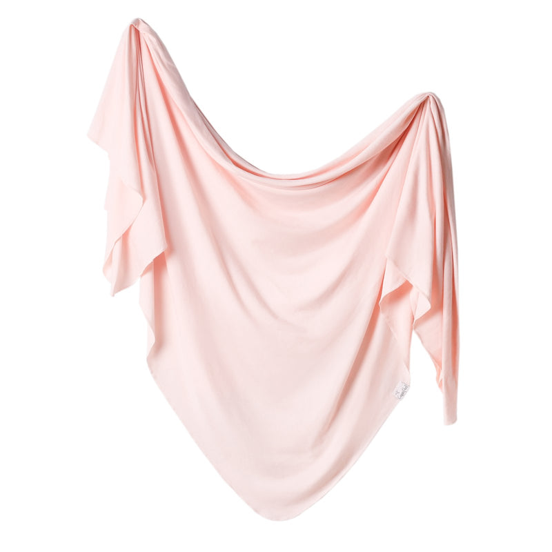 COPPER PEARL: BLUSH KNIT SWADDLE BLANKET