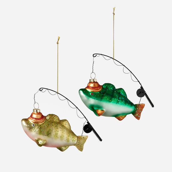 GLITTERVILLE: FISH ON THE LINE ORNAMENTS