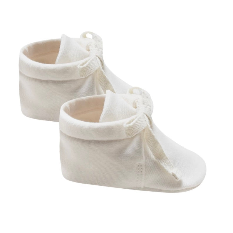 QUINCY MAE: BABY BOOTIES - IVORY