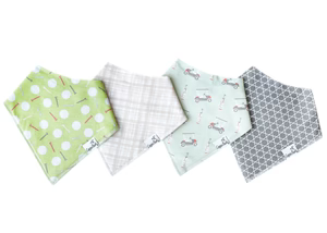 COPPER PEARL: BOGEY BANDANA BIB SET (4-PACK)