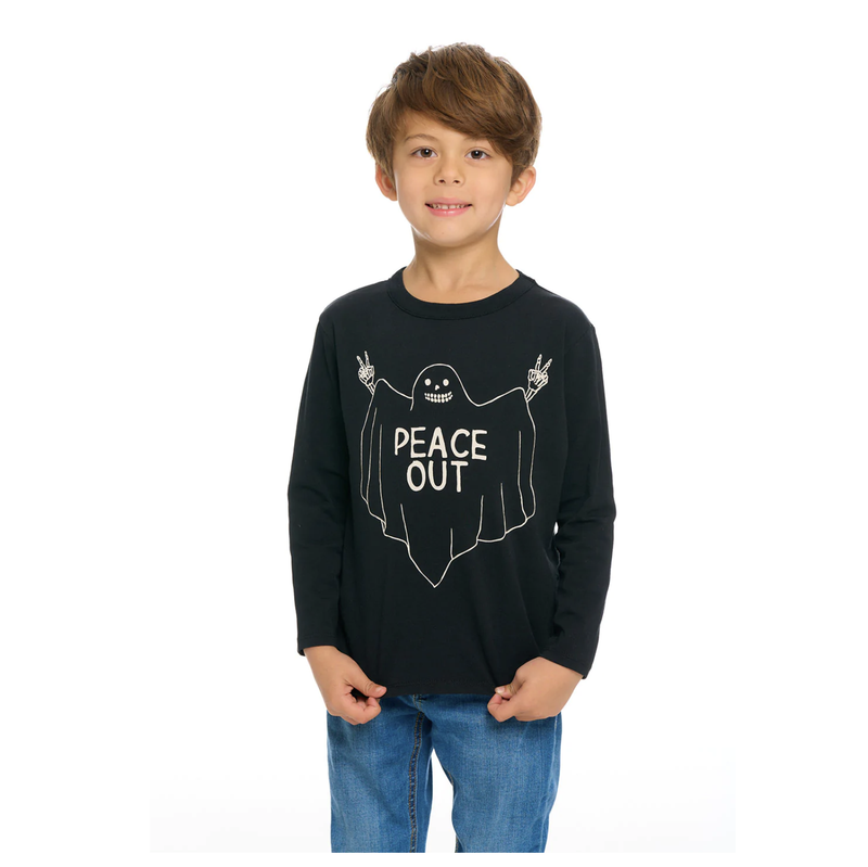 CHASER: PEACE OUT LONG SLEEVE TEE - BLACK