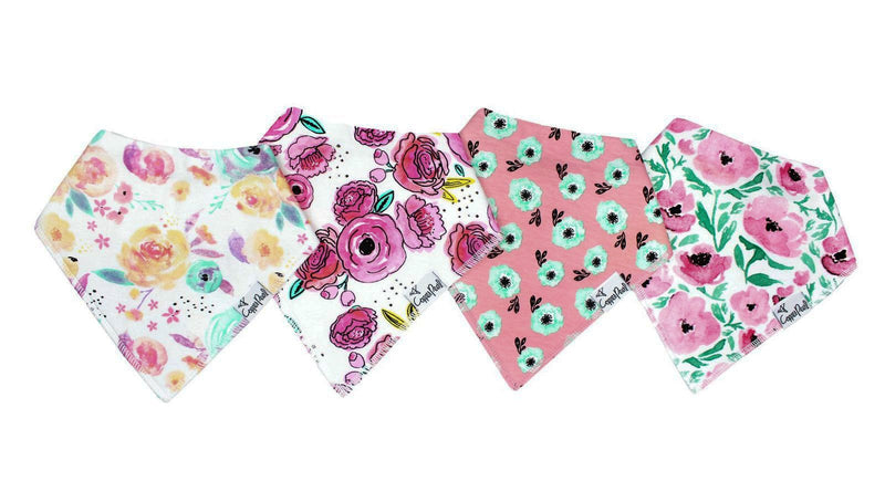 COPPER PEARL: BLOOM BANDANA BIB SET (4-PACK)