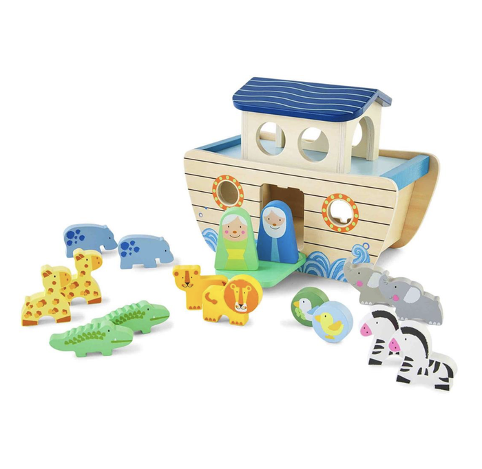 MUD PIE: NOAH'S ARK SHAPE SORTER SET - 16-PIECE