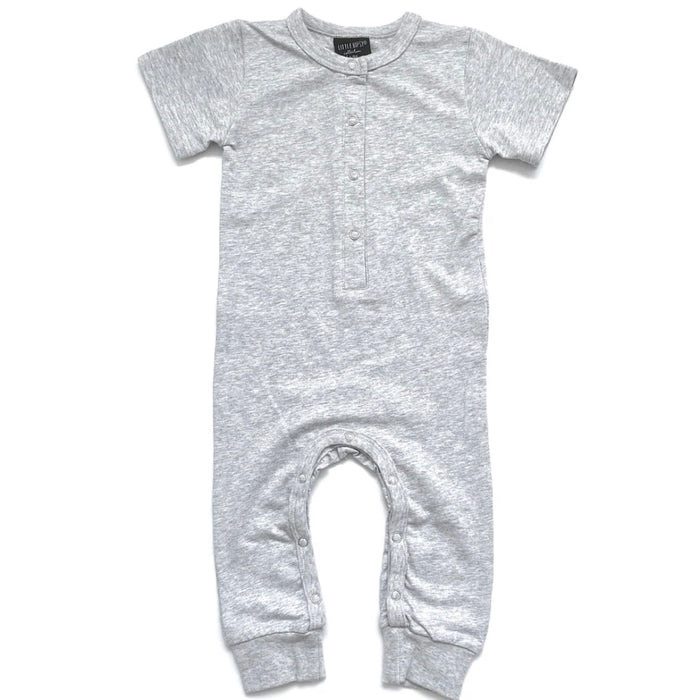 LITTLE BIPSY: CLASSIC SNAP ROMPER - GREY