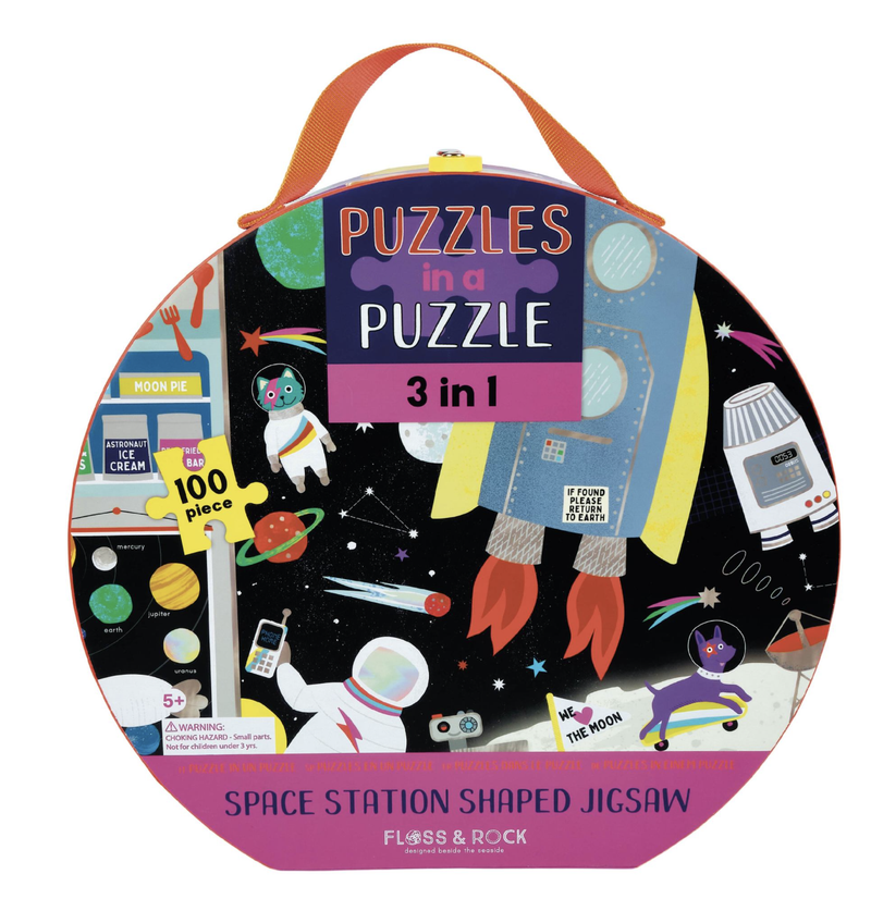 FLOSS & ROCK: SPACE STATION SHAPED JIGSAW PUZZLE
