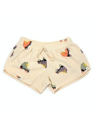 OH BABY: ROLLER SKATE COTTON TERRY TRACK SHORT