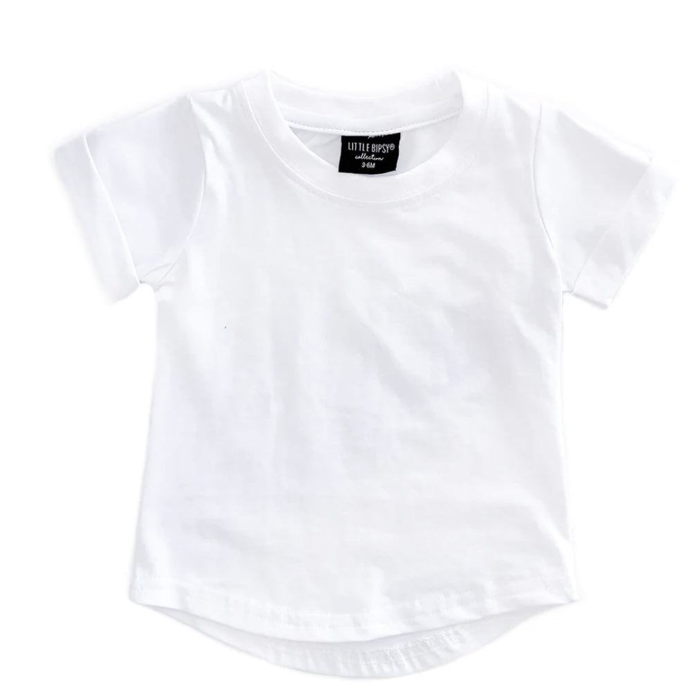 LITTLE BIPSY: BASIC WHITE TEE