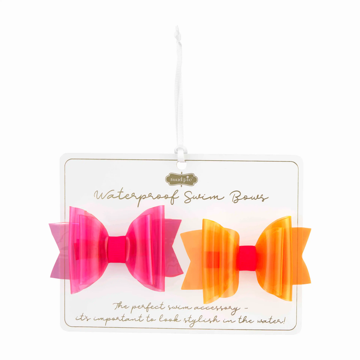 MUD PIE: WATERPROOF SWIM BOWS (4 DIFFERENT COLOR COMBOS)