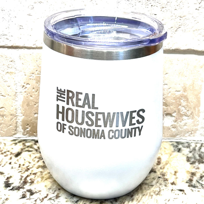 THE REAL HOUSEWIVES OF SONOMA COUNTY TUMBLER: WHITE - 12OZ