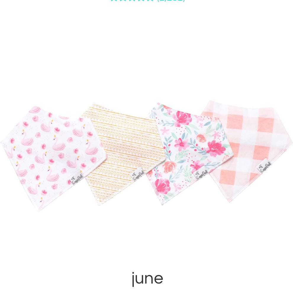 COPPER PEARL: JUNE BANDANA BIB (4-PACK)