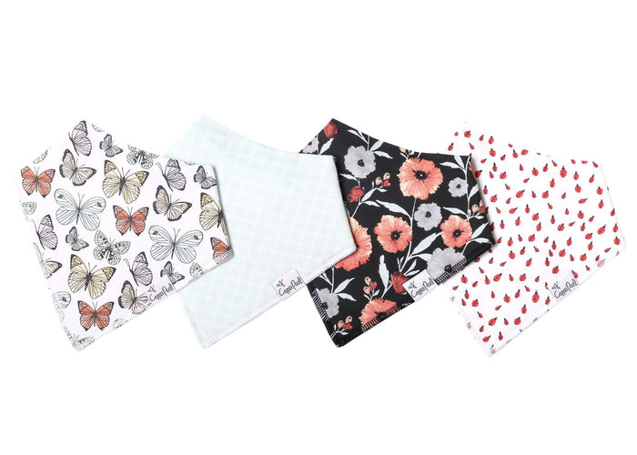 COPPER PEARL: DOT BABY BANDANA BIB SET (4-PACK)