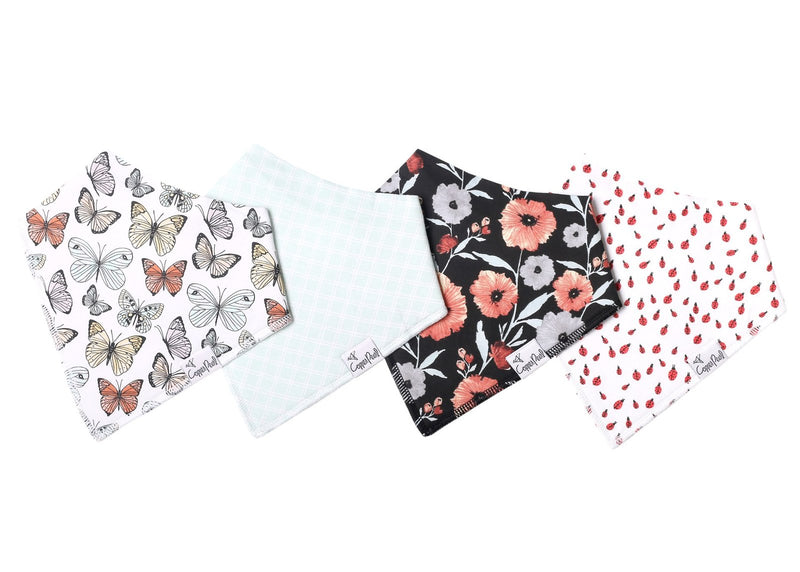 COPPER PEARL: DOT BABY BANDANA BIB SET (4-PACK)