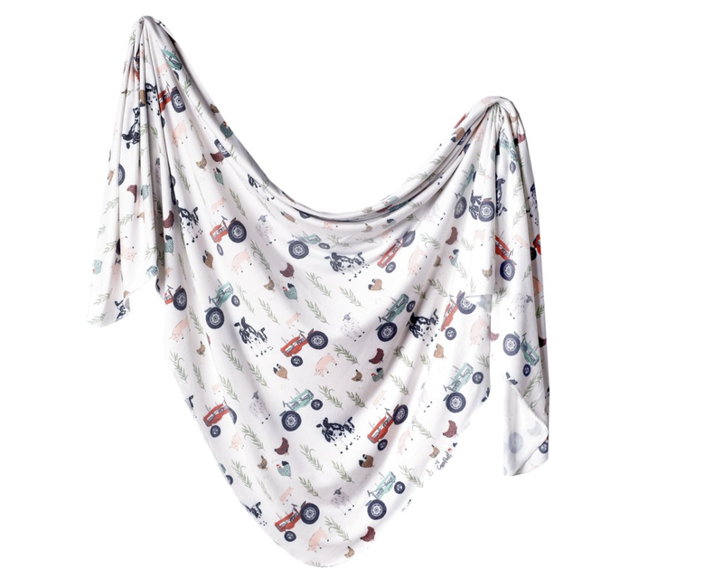 COPPER PEARL: JO KNIT SWADDLE BLANKET