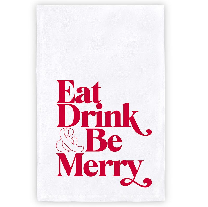 SANTA BARBARA DESIGN STUDIO: FACE TO FACE NAPKIN SET - “EAT, DRINK & BE MERRY”