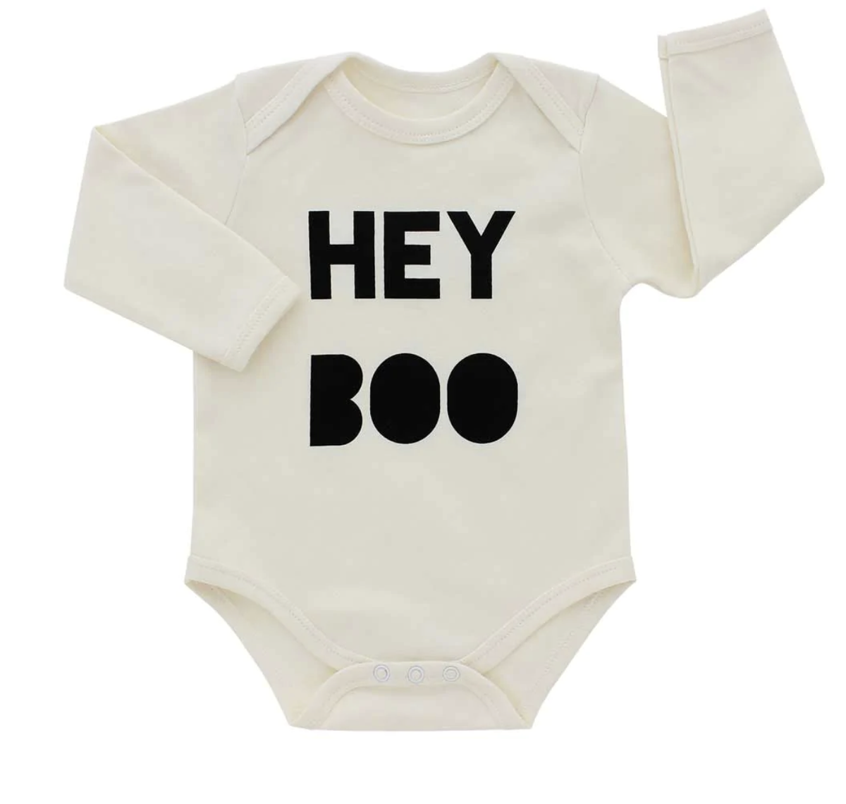 EMERSON AND FRIENDS: HEY BOO LONG SLEEVE ONESIE